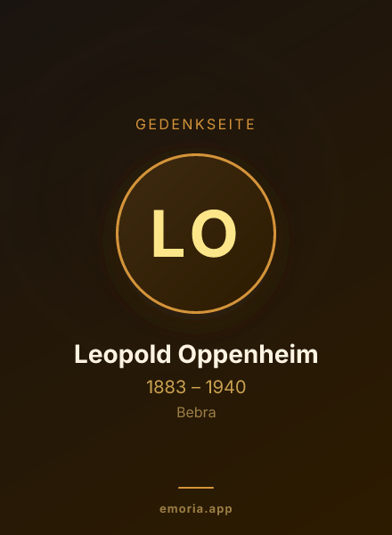 Gedenkportrait von Leopold Oppenheim