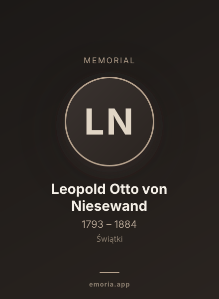 Memorial portrait of Leopold Otto von Niesewand