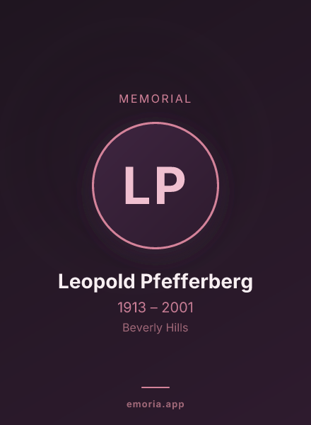 Memorial portrait of Leopold Pfefferberg