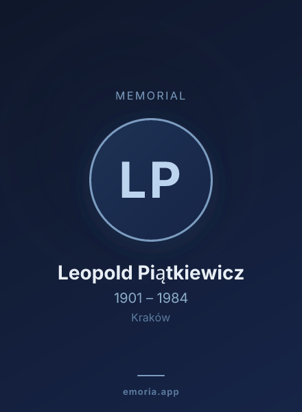 Memorial portrait of Leopold Piątkiewicz