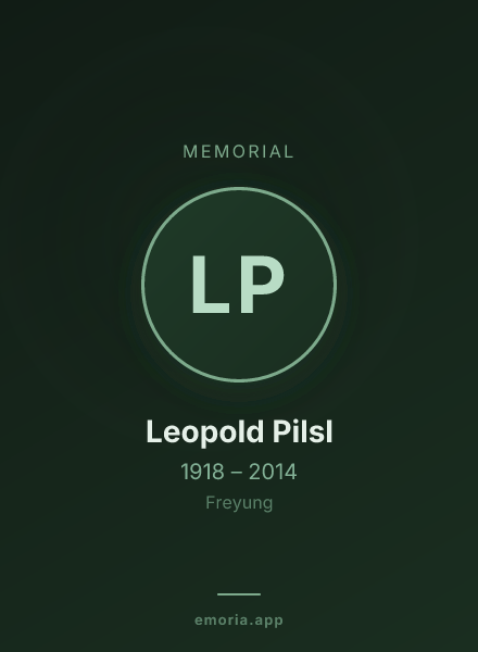 Memorial portrait of Leopold Pilsl