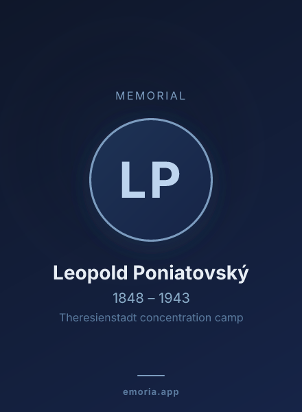 Memorial portrait of Leopold Poniatovský