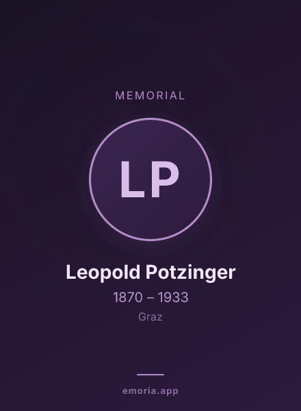 Memorial portrait of Leopold Potzinger