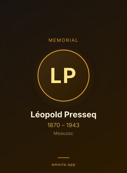 Memorial portrait of Léopold Presseq