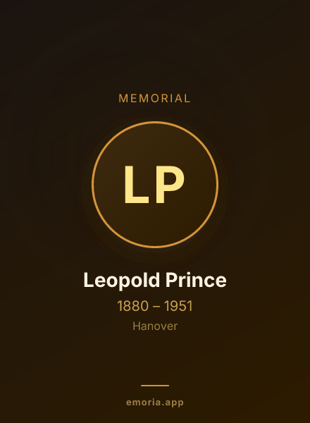 Memorial portrait of Leopold Prince