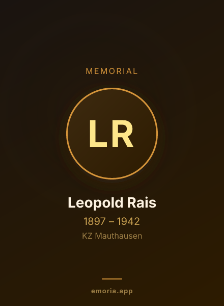 Memorial portrait of Leopold Rais