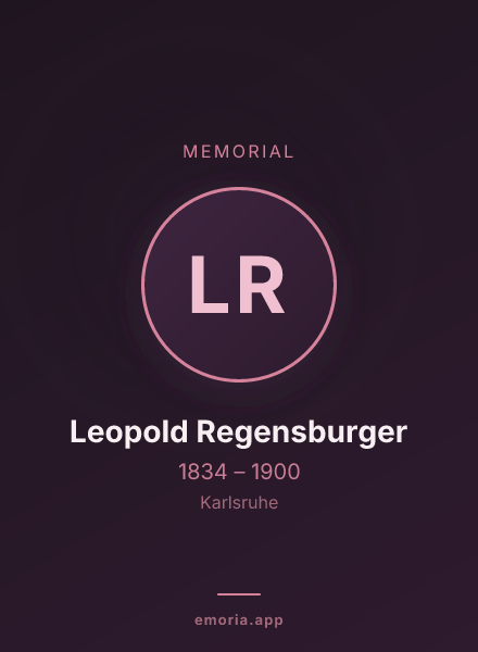 Memorial portrait of Leopold Regensburger