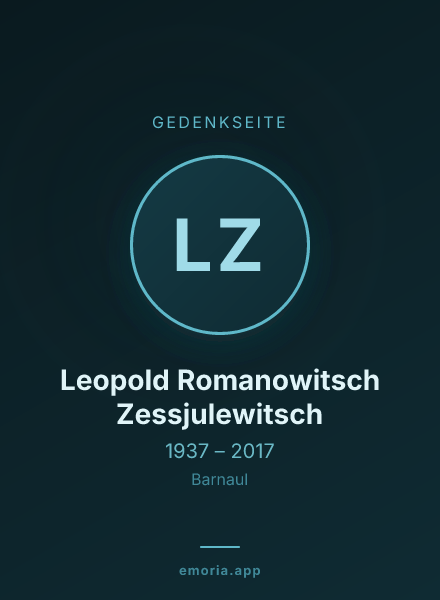 Gedenkportrait von Leopold Romanowitsch Zessjulewitsch