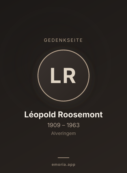 Gedenkportrait von Léopold Roosemont