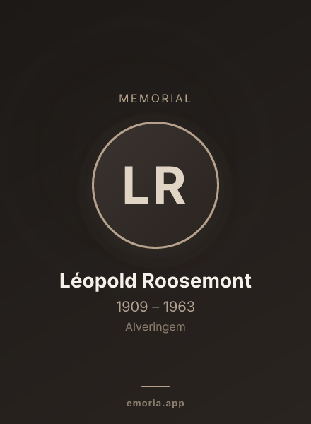 Memorial portrait of Léopold Roosemont