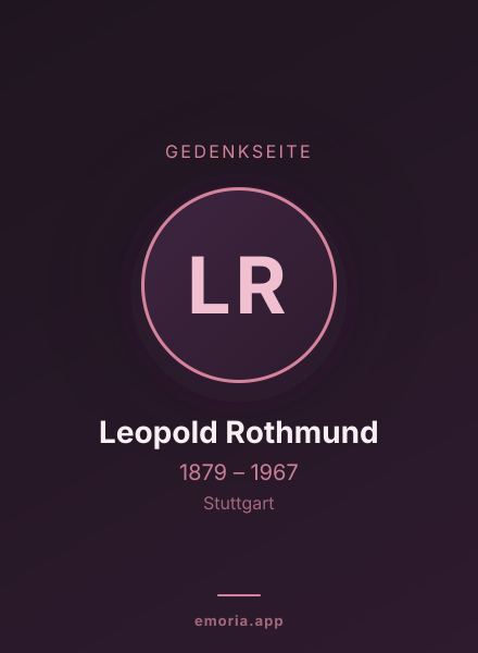 Gedenkportrait von Leopold Rothmund