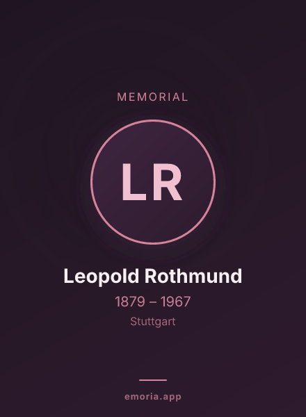 Memorial portrait of Leopold Rothmund
