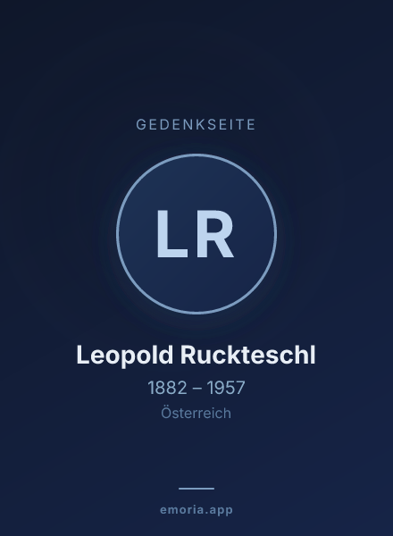 Gedenkportrait von Leopold Ruckteschl