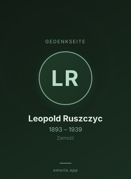 Gedenkportrait von Leopold Ruszczyc