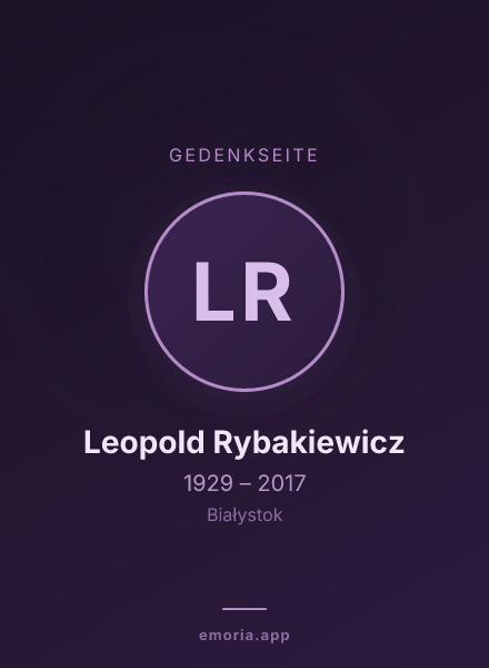 Gedenkportrait von Leopold Rybakiewicz