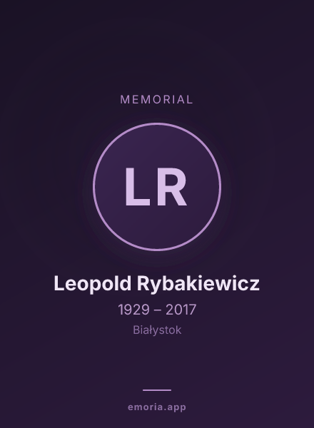 Memorial portrait of Leopold Rybakiewicz