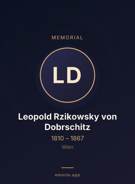 Memorial portrait of Leopold Rzikowsky von Dobrschitz