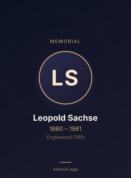 Memorial portrait of Leopold Sachse