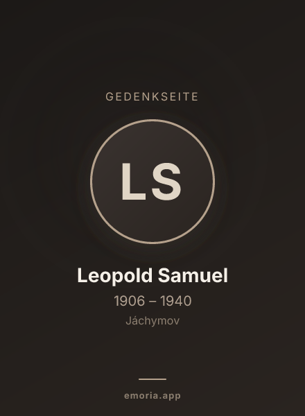 Gedenkportrait von Leopold Samuel