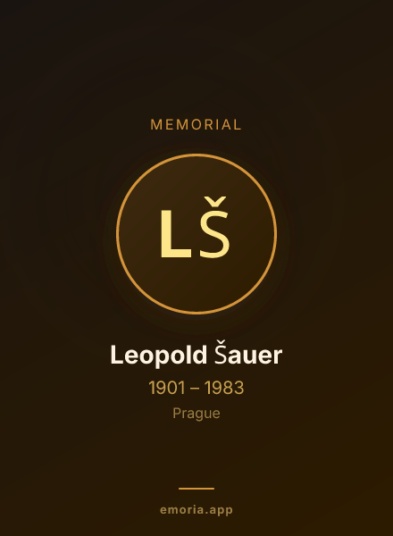 Memorial portrait of Leopold Šauer