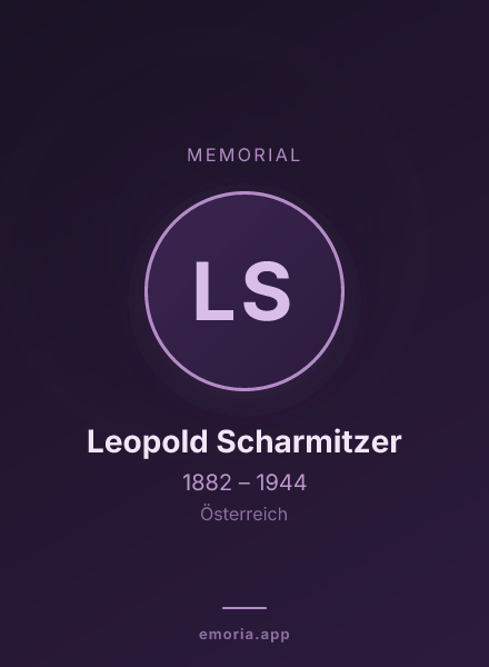 Memorial portrait of Leopold Scharmitzer