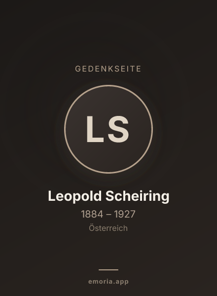 Gedenkportrait von Leopold Scheiring