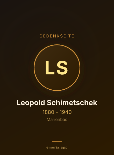 Gedenkportrait von Leopold Schimetschek