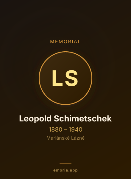 Memorial portrait of Leopold Schimetschek
