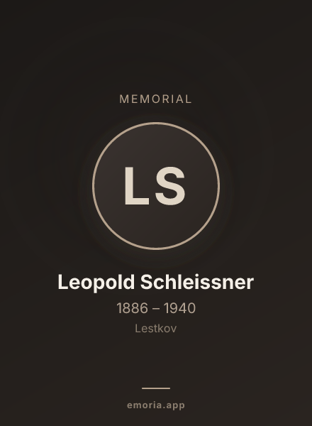 Memorial portrait of Leopold Schleissner