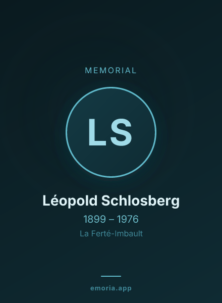 Memorial portrait of Léopold Schlosberg
