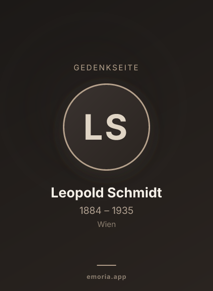 Gedenkportrait von Leopold Schmidt