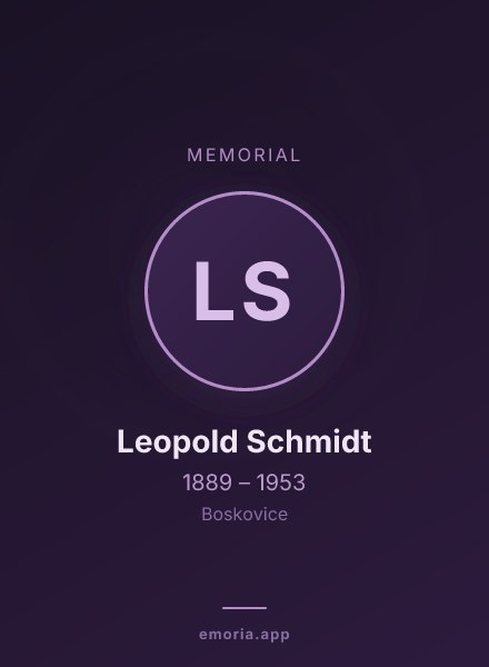 Memorial portrait of Leopold Schmidt