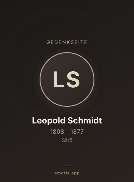 Gedenkportrait von Leopold Schmidt