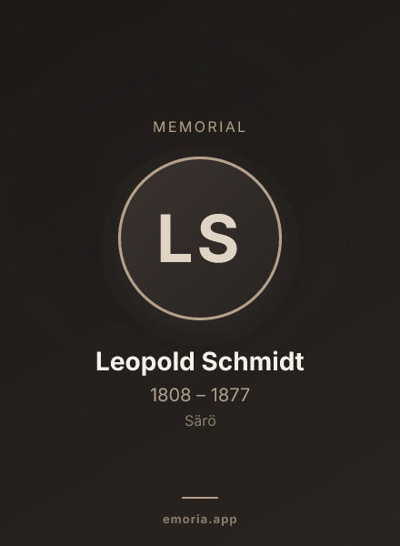 Memorial portrait of Leopold Schmidt