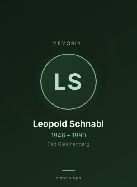 Memorial portrait of Leopold Schnabl