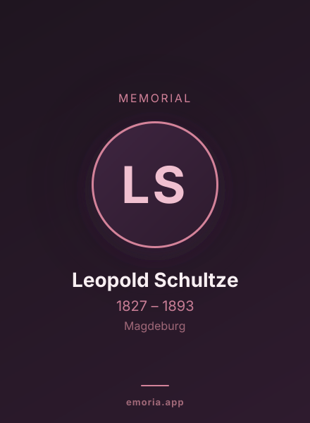 Memorial portrait of Leopold Schultze