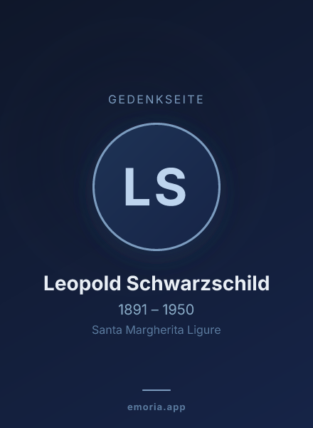 Gedenkportrait von Leopold Schwarzschild
