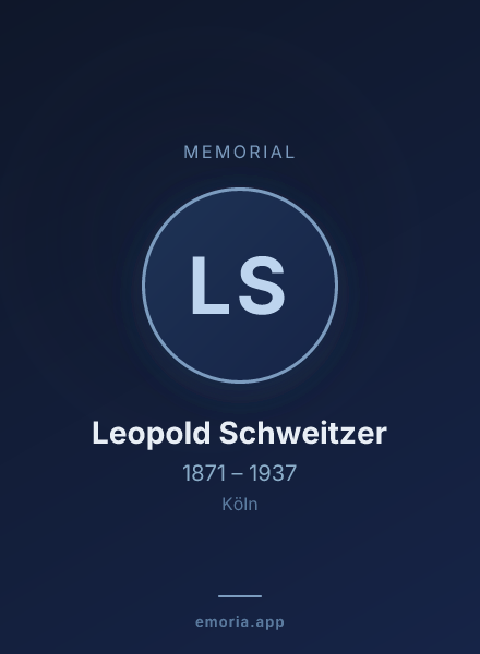 Memorial portrait of Leopold Schweitzer