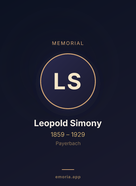 Memorial portrait of Leopold Simony