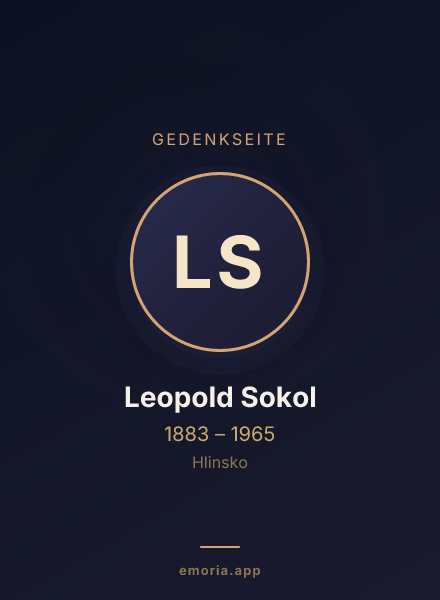 Gedenkportrait von Leopold Sokol