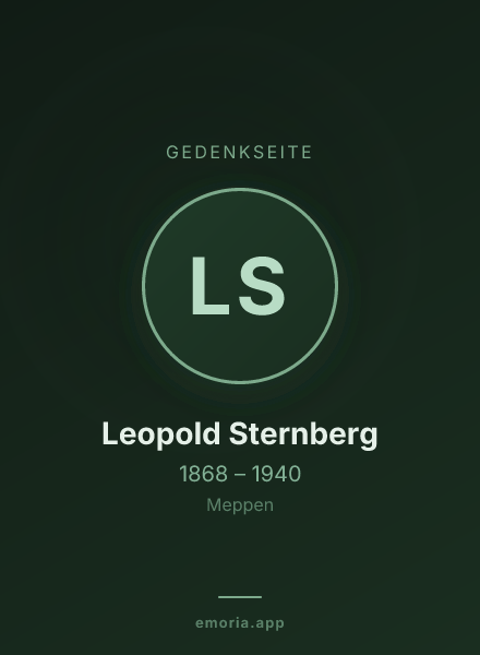 Gedenkportrait von Leopold Sternberg