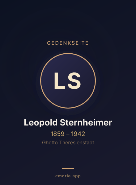 Gedenkportrait von Leopold Sternheimer