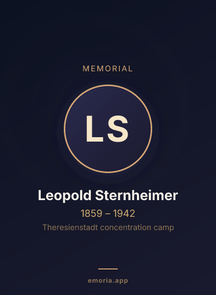 Memorial portrait of Leopold Sternheimer