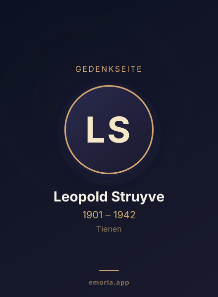 Gedenkportrait von Leopold Struyve