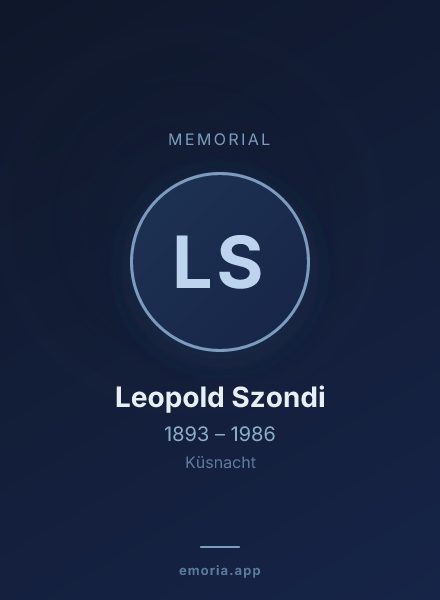 Memorial portrait of Leopold Szondi
