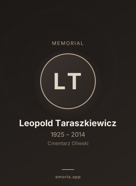 Memorial portrait of Leopold Taraszkiewicz