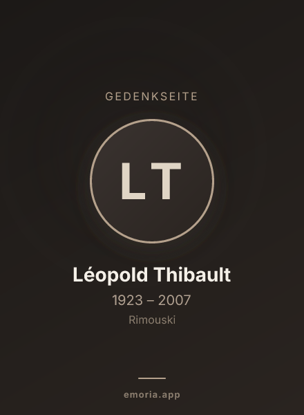 Gedenkportrait von Léopold Thibault