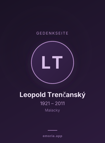 Gedenkportrait von Leopold Trenčanský