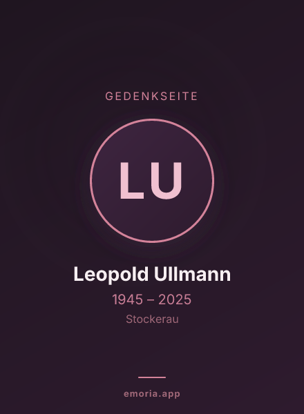 Gedenkportrait von Leopold Ullmann