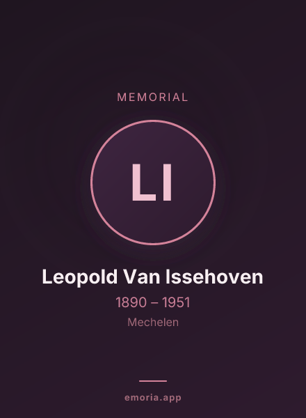 Memorial portrait of Leopold Van Issehoven
